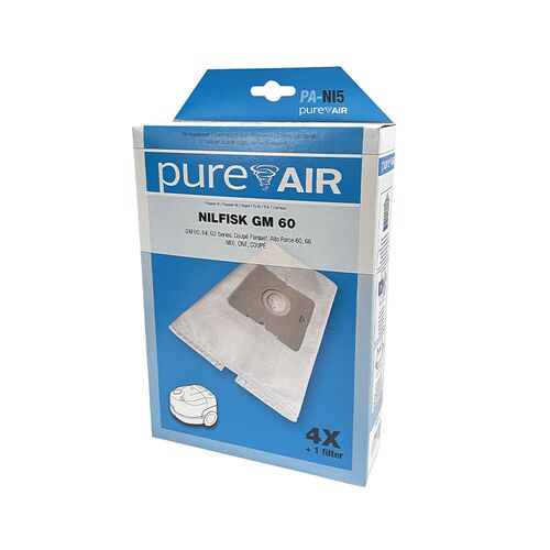 PureAir Nilfisk GM 60 støvsugerposer 5 stk. PA-NI5