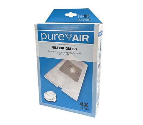 PureAir Nilfisk GM 60 støvsugerposer 5 stk. PA-NI5