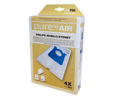 PureAir Philips Mobilo/Sidney støvsugerposer 5 stk. PA-PH6