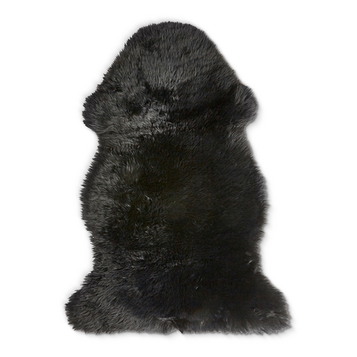 Ægte lammeskind sort 90x60 cm