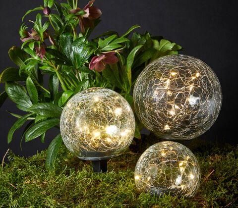 Solcelle kugle sæt med 3 spyd