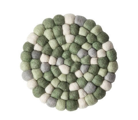 Bordskåner uld grøn Ø20 cm