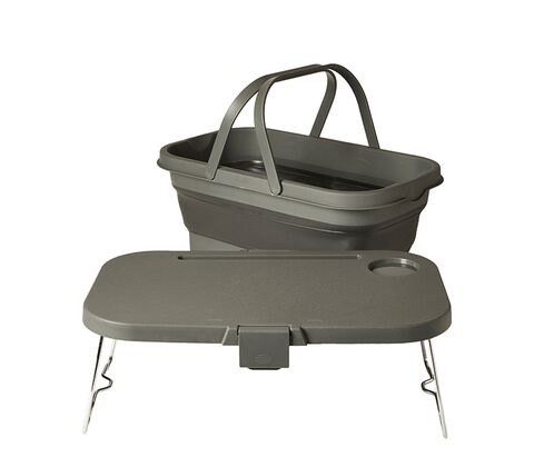 Picnickurv foldbar grå 45x28 cm