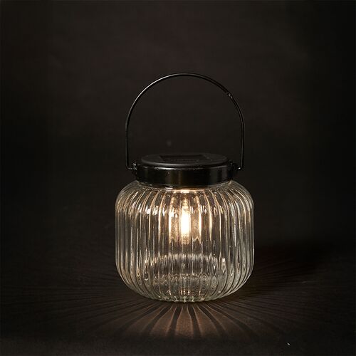 Solcelle lanterne glas 