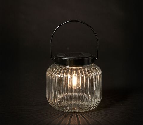 Solcelle lanterne glas 