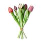Kunstig tulipanbuket 7 stk. i rosa/lilla H 31 cm