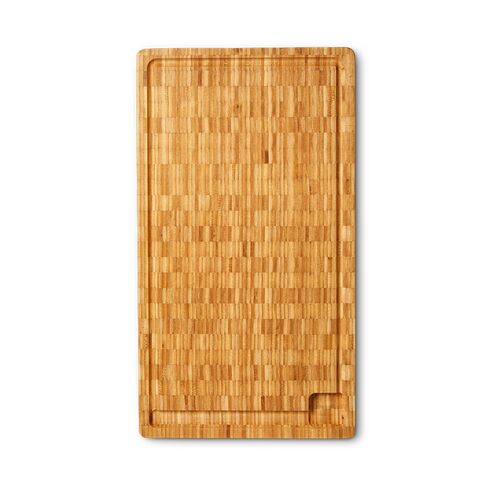Skærebræt med saftrille bambus 42X25X4 cm
