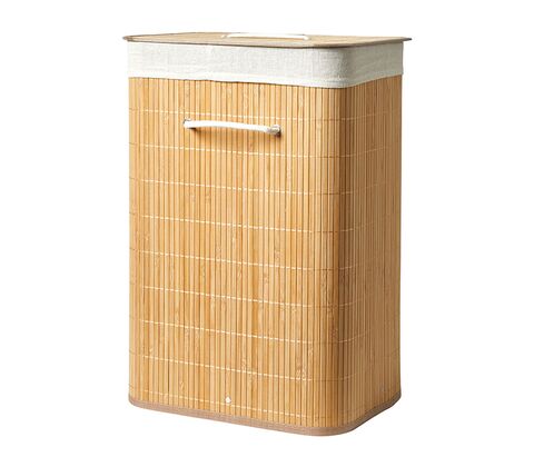 Vasketøjskurv i bambus 40x30x60 cm