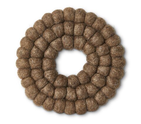 Bordskåner uld taupe Ø 20 cm