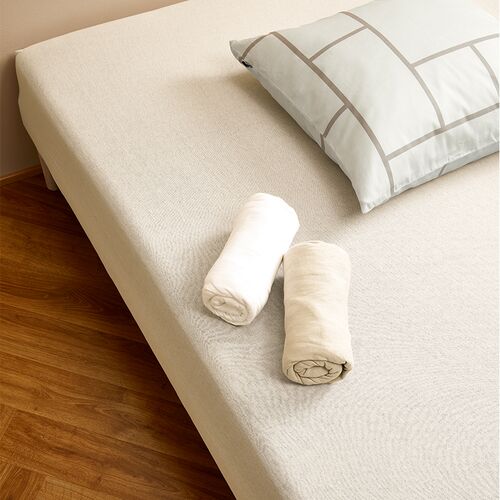 Nordisk Tekstil jersey boxlagen sand 90x200x30 cm