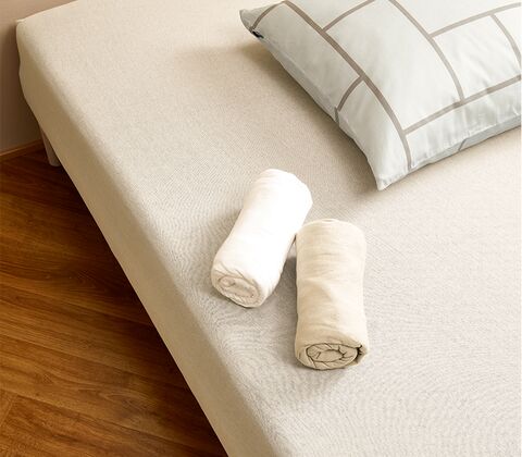 Nordisk Tekstil jersey boxlagen sand 90x200x30 cm