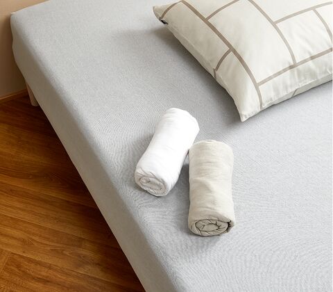 Nordisk Tekstil jersey boxlagen grå 90x200x30 cm