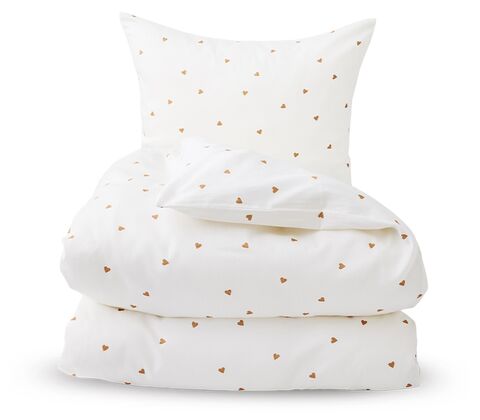 Nordisk Tekstil Heart sengetøj beige 140x200 cm