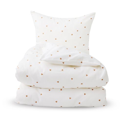 Nordisk Tekstil Heart sengetøj beige 140x200 cm