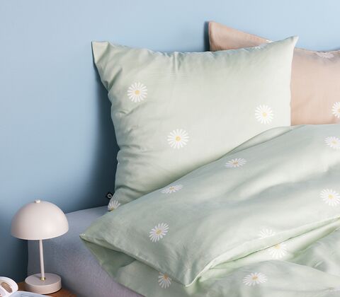 Nordisk Tekstil Daisy sengesæt grøn 140x220 cm