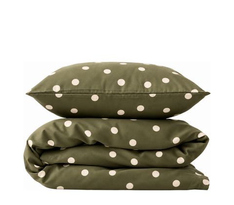 Nordisk Tekstil Dots Sprinkle sengetøj grøn 140x220 cm