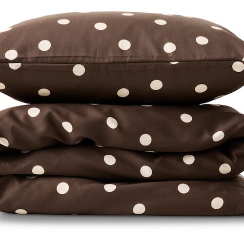 Nordisk Tekstil Dots Sprinkle sengetøj brun 140x220 cm