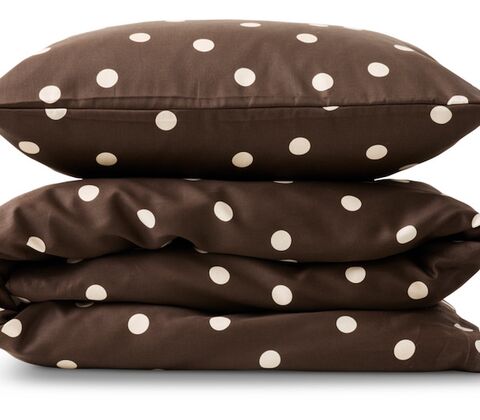 Nordisk Tekstil Dots Sprinkle sengetøj brun 140x220 cm