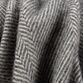 Night & Day Herringbone uldplaid mørkegrå 130x200 cm