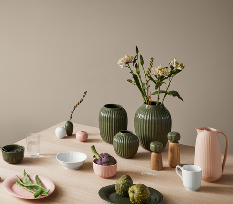 Kähler Hammershøi ovalt fad forest green 28,5 cm