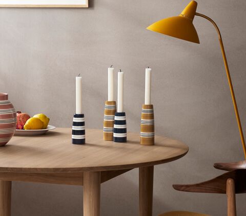 Kähler Omaggio Nuovo lysestage mørkeblå 12 cm