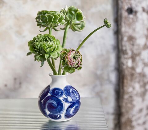 Kähler Tulle vase blå H10,5 cm