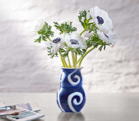Kähler Tulle vase blå H 13 cm