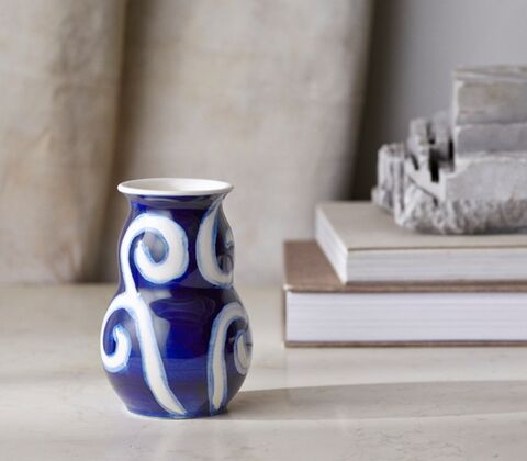 Kähler Tulle vase blå H 13 cm