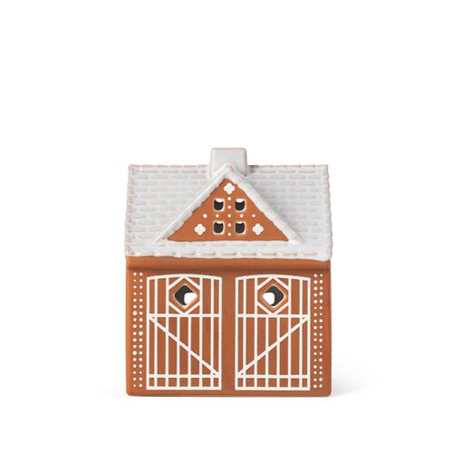 Kähler Gingerbread lyshus julestald brun H 11,5 cm