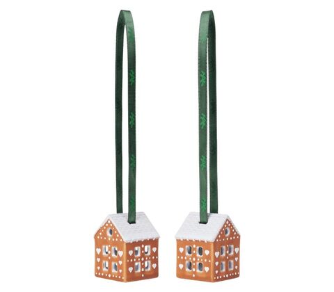 Kähler Gingerbread juleophæng 2 stk. H5 cm