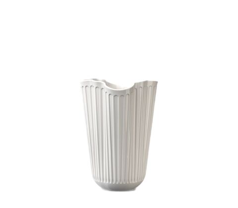 Kähler Hammershøi Unfold vase hvid H 16,5 cm