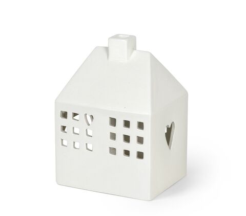 Kähler Urbania Red Barnet Hjerterum lyshus H12 cm