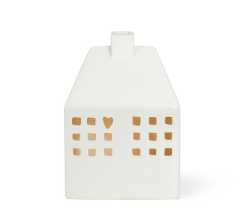 Kähler Urbania Red Barnet Hjerterum lyshus H12 cm