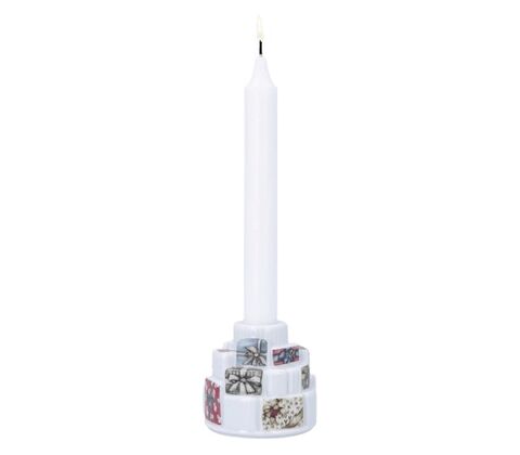 Hammershøi Jul 2025 lysestage med gaver Ø7,5 cm