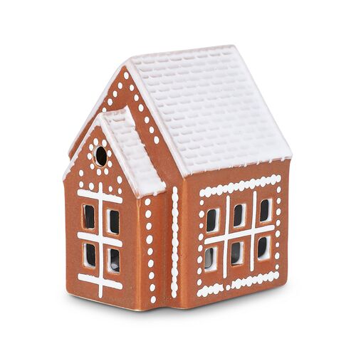 Kähler Gingerbread lyshus kirke brun H 8,5 cm