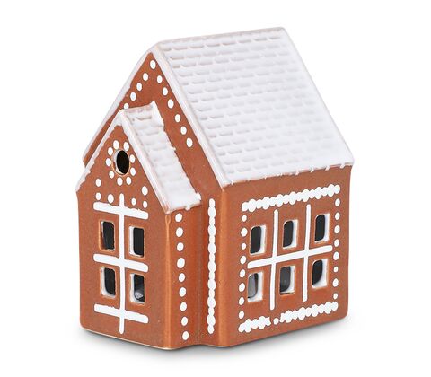Kähler Gingerbread lyshus kirke brun H 8,5 cm