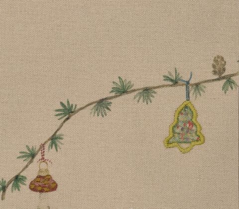 Hammershøi Jul 2025 juledug sand 150x270 cm