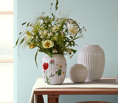 Kähler Hammershøi Summer vase hvid H21 cm