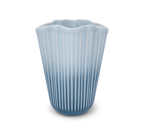 Kähler Hammershøi Unfold vase blå H20,5 cm