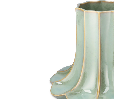 Kähler Kantarel vase grøn H 20,5 cm