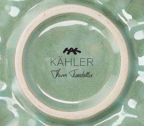 Kähler Kantarel vase grøn H 20,5 cm