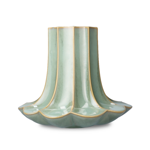 Kähler Kantarel vase grøn H 20,5 cm