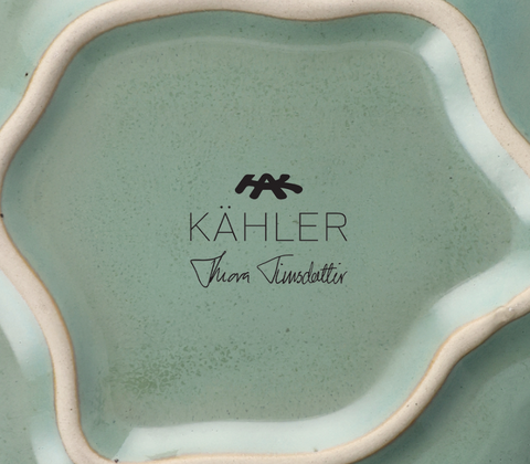 Kähler Kantarel bordfad grøn 14x14,5 cm