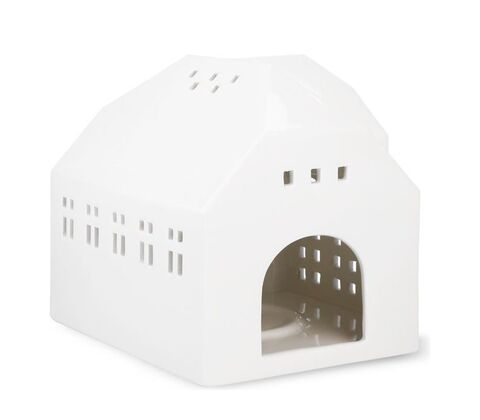 Kähler Urbania Fjordmark lyshus hvid H 12 cm