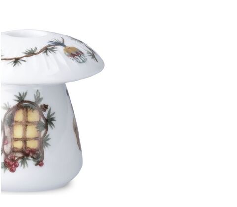 Hammershøi Jul kronelysestage svamp hvid H 9 cm
