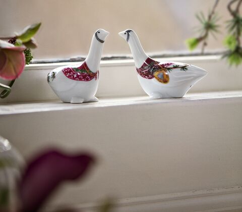 Hammershøi Jul julegås porcelæn H 8 cm
