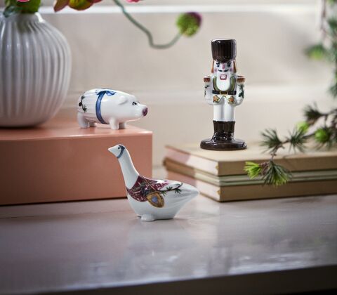 Hammershøi Jul julegås porcelæn H 8 cm