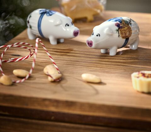 Hammershøi Jul gris porcelæn H 8 cm