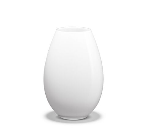 Holmegaard Cocoon vase hvid 20,5 cm