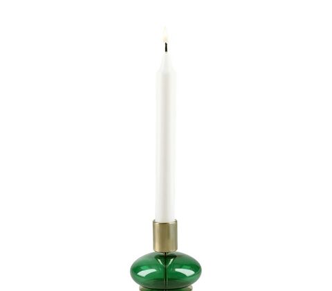Holmegaard Bubble lysestage grøn H 8 cm 